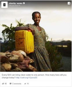 Charity Water donation