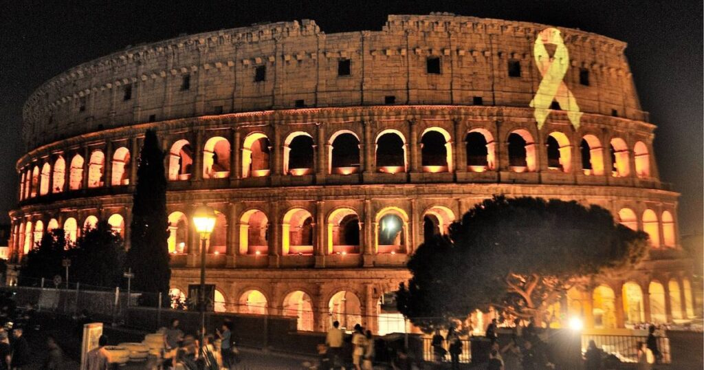 Peter Pan ODV illumina il Colosseo per i tumori infantili