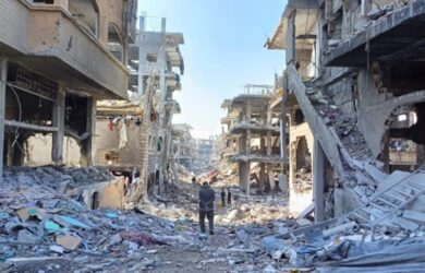 La città di Gaza nel gennaio 2025 a seguito dell'annuncio della tregua. Immagine di Azione Contro la Fame