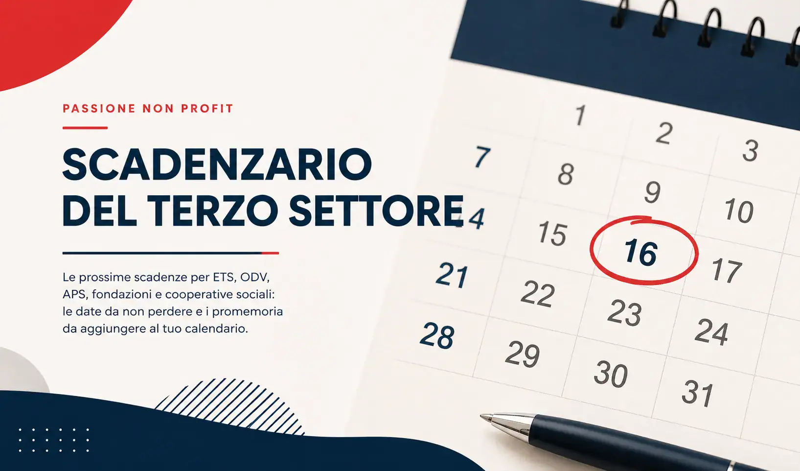scadenziario terzo settore